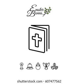 Web line icon. Bible, Holy Writ