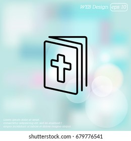 Web line icon. Bible, Holy Writ