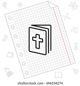 Web line icon. Bible, Holy Writ