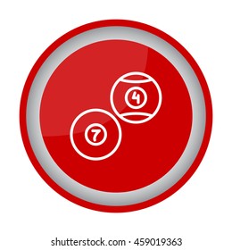 Web line icon. Billiards, balls for billiards