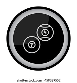 Web line icon. Billiards, balls for billiards