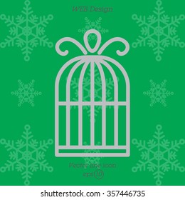 Web line icon. Birdcage. 