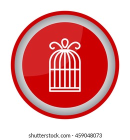 Web line icon. Birdcage. 