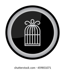 Web line icon. Birdcage. 