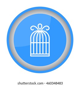 Web line icon. Birdcage. 