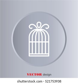 Web line icon. Birdcage. 