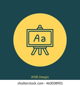 Web line icon. Blackboard