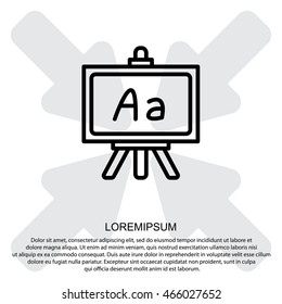Web line icon. Blackboard