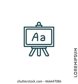 Web line icon. Blackboard