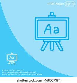 Web line icon. Blackboard