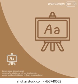 Web line icon. Blackboard