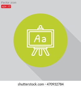Web line icon. Blackboard