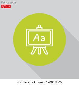 Web line icon. Blackboard