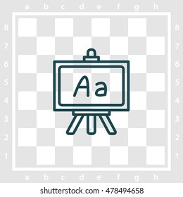 Web line icon. Blackboard