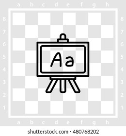 Web line icon. Blackboard