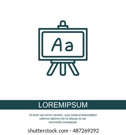 Web line icon. Blackboard
