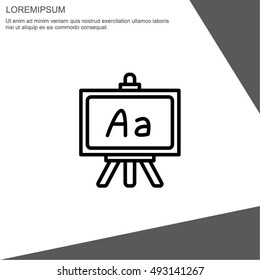 Web line icon. Blackboard