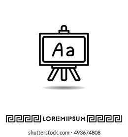 Web line icon. Blackboard