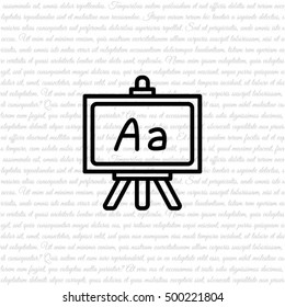 Web line icon. Blackboard
