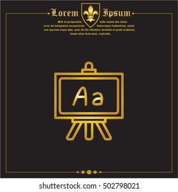 Web line icon. Blackboard