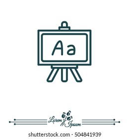 Web line icon. Blackboard