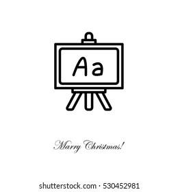 Web line icon. Blackboard
