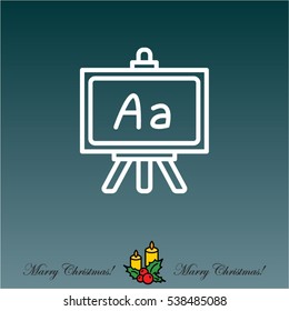 Web line icon. Blackboard