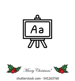 Web line icon. Blackboard