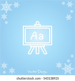Web line icon. Blackboard