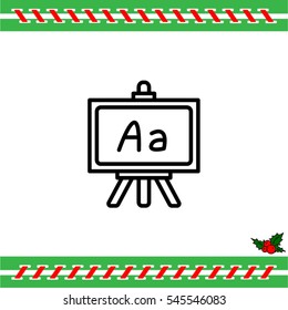 Web line icon. Blackboard