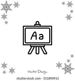 Web line icon. Blackboard