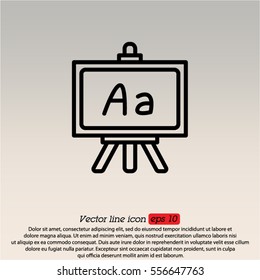 Web line icon. Blackboard
