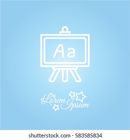 Web line icon. Blackboard