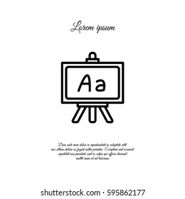 Web line icon. Blackboard
