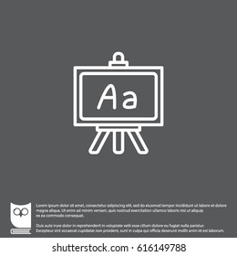 Web line icon. Blackboard