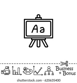 Web line icon. Blackboard