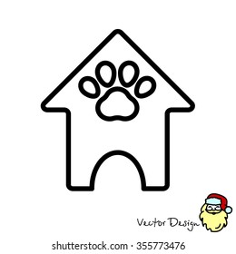 Web line icon. Booths for dogs, Animal House