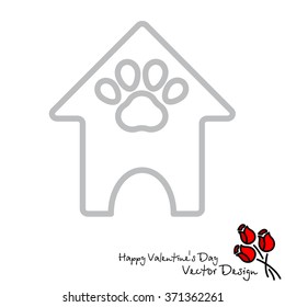 Web line icon. Booths for dogs, Animal House