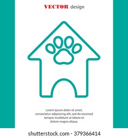 Web line icon. Booths for dogs, Animal House