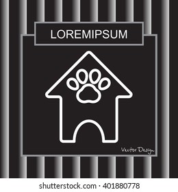 Web line icon. Booths for dogs, Animal House