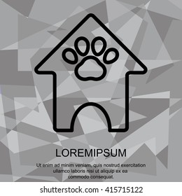Web line icon. Booths for dogs, Animal House