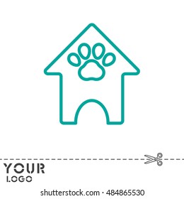 Web line icon. Booths for dogs, Animal House