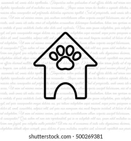 Web line icon. Booths for dogs, Animal House