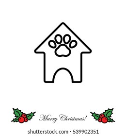 Web line icon. Booths for dogs, Animal House