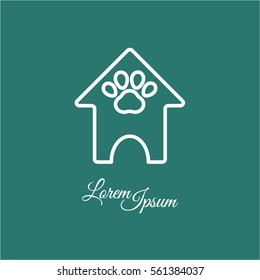 Web line icon. Booths for dogs, Animal House