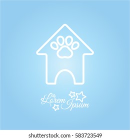 Web line icon. Booths for dogs, Animal House
