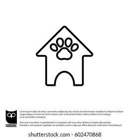 Web line icon. Booths for dogs, Animal House