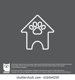 Web line icon. Booths for dogs, Animal House
