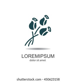 Web line icon. Bouquet of roses.