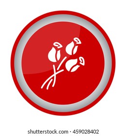 Web line icon. Bouquet of roses.